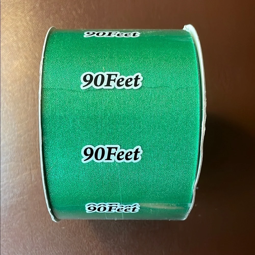 Christmas Gift Trim Green Ribbon 90 feet
